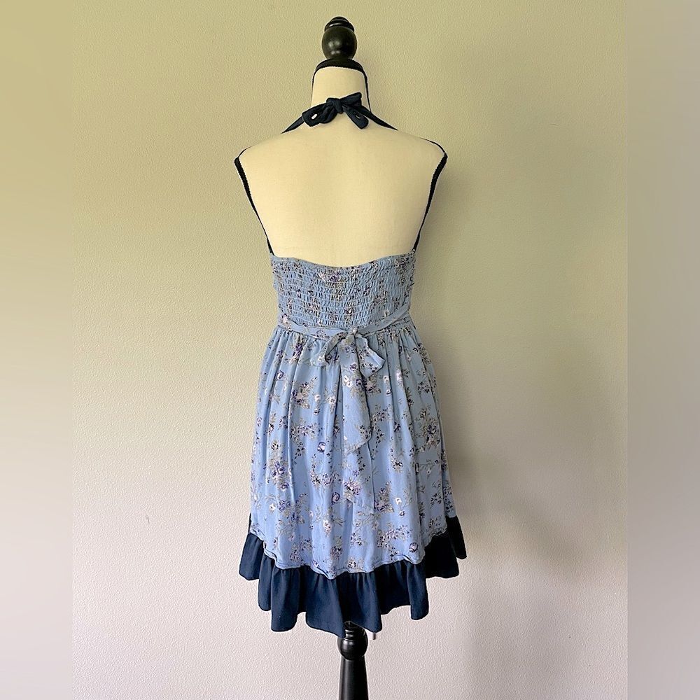 Women’s Olsenboye, Blue, Adjustable, 3-Way Strap, Knee-Length Dress. Size Large. - Picture 3 of 8